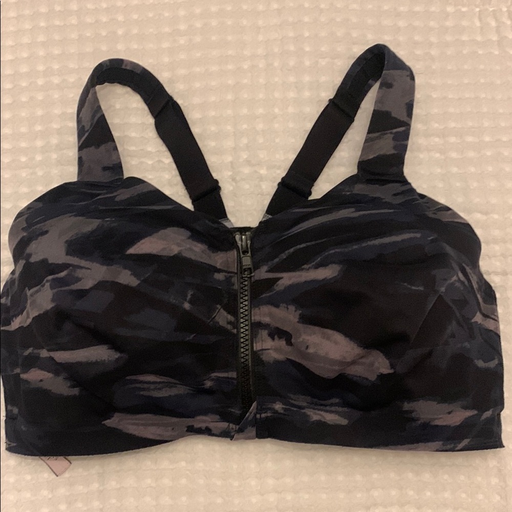 Victoria's Secret Black and Gray Sports Bra with Racerback